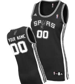 Women%27s Customized San Antonio Spurs Black Basketball Jersey
